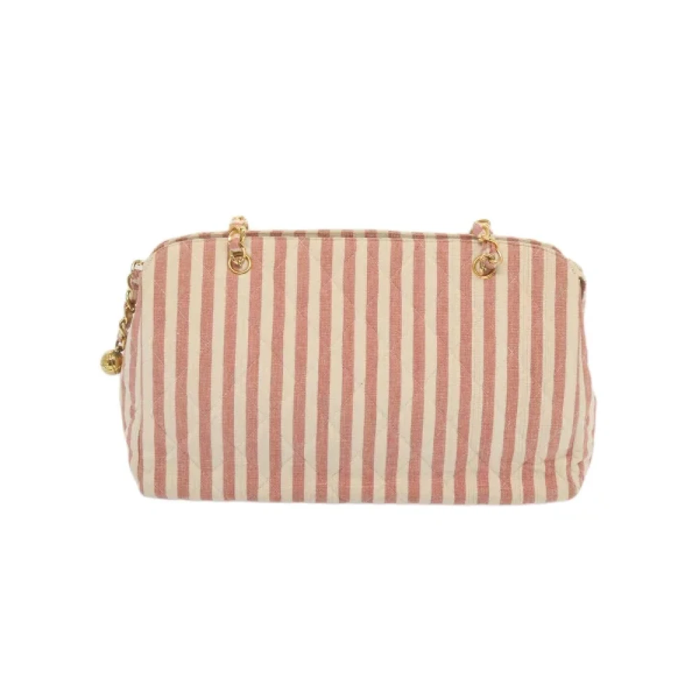 Chanel Vintage Pre-owned Cotton chanel-bags Beige Dames