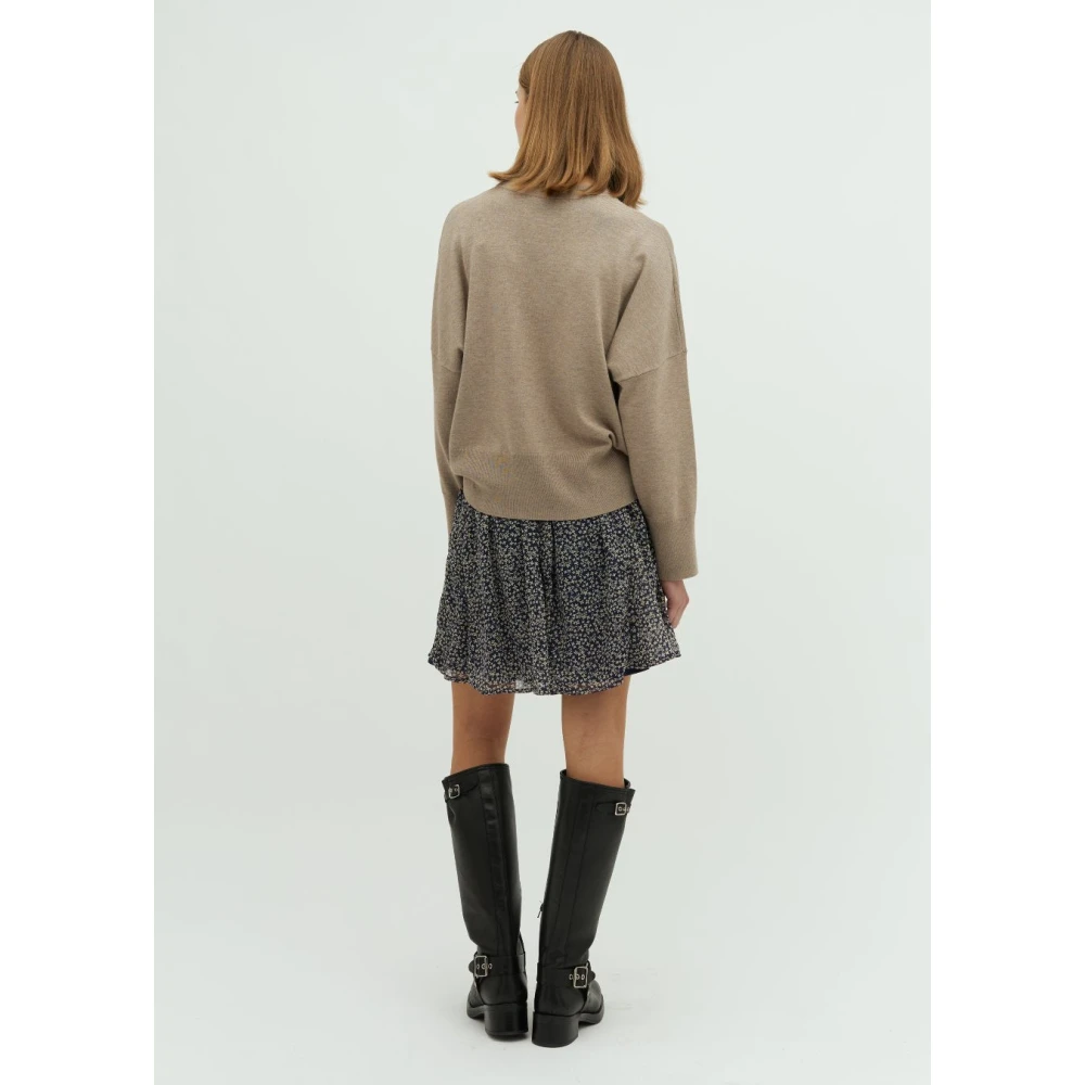MbyM Blauwe Bloemenprint Korte Rok Ditte Blue Dames