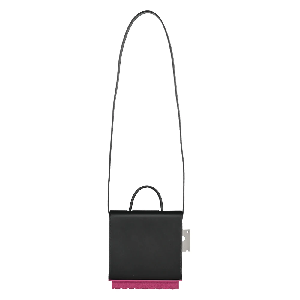 Off White Leren Crossbody Tas Black Dames
