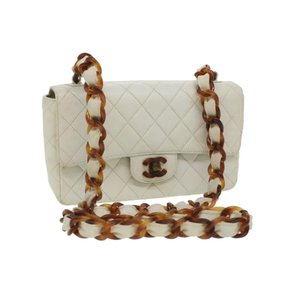 Chanel Vintage Pre-owned Fabric shoulder-bags White Dames