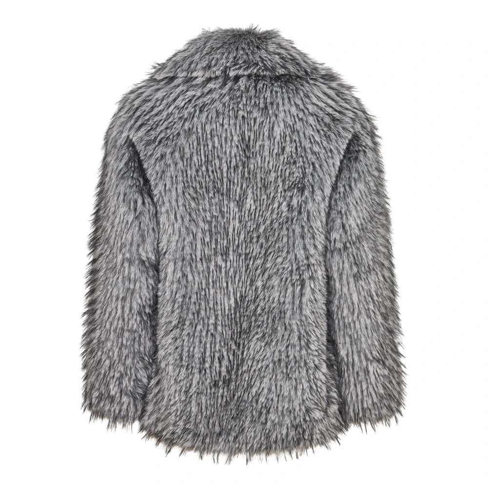 Cesare Gaspari Faux Fur & Shearling Jackets Gray Dames