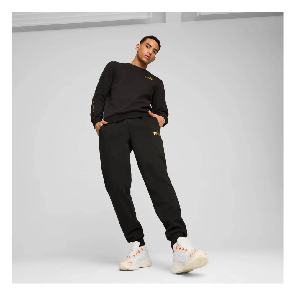 Puma ESS Tape Minimal Gold Hoodie Black Dames