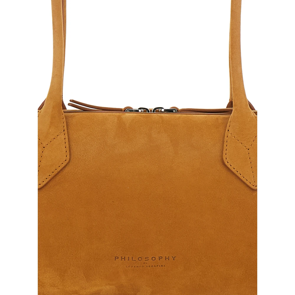 Philosophy di Lorenzo Serafini Bruine Suède Schoudertas met Lange Handvatten Brown Dames