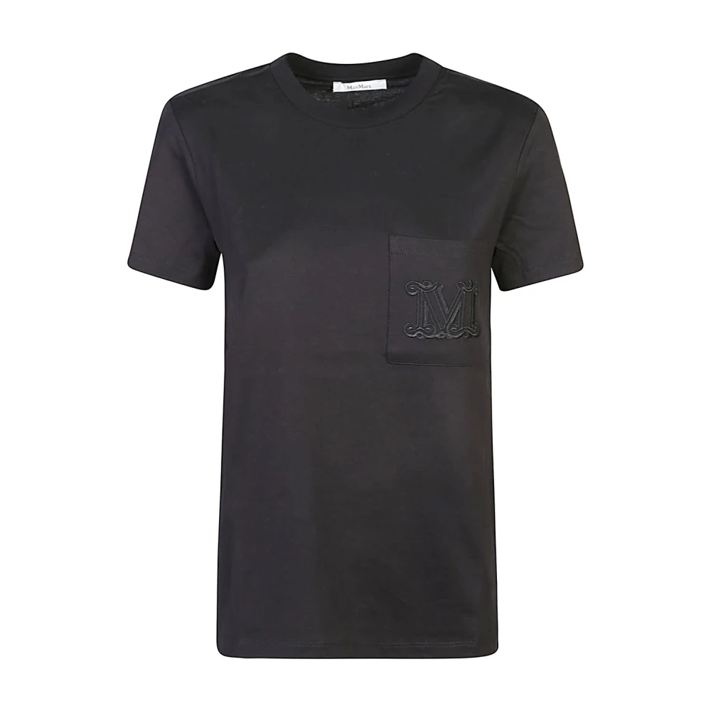 Max Mara Zwarte katoenen T-shirts en Polos Black Dames