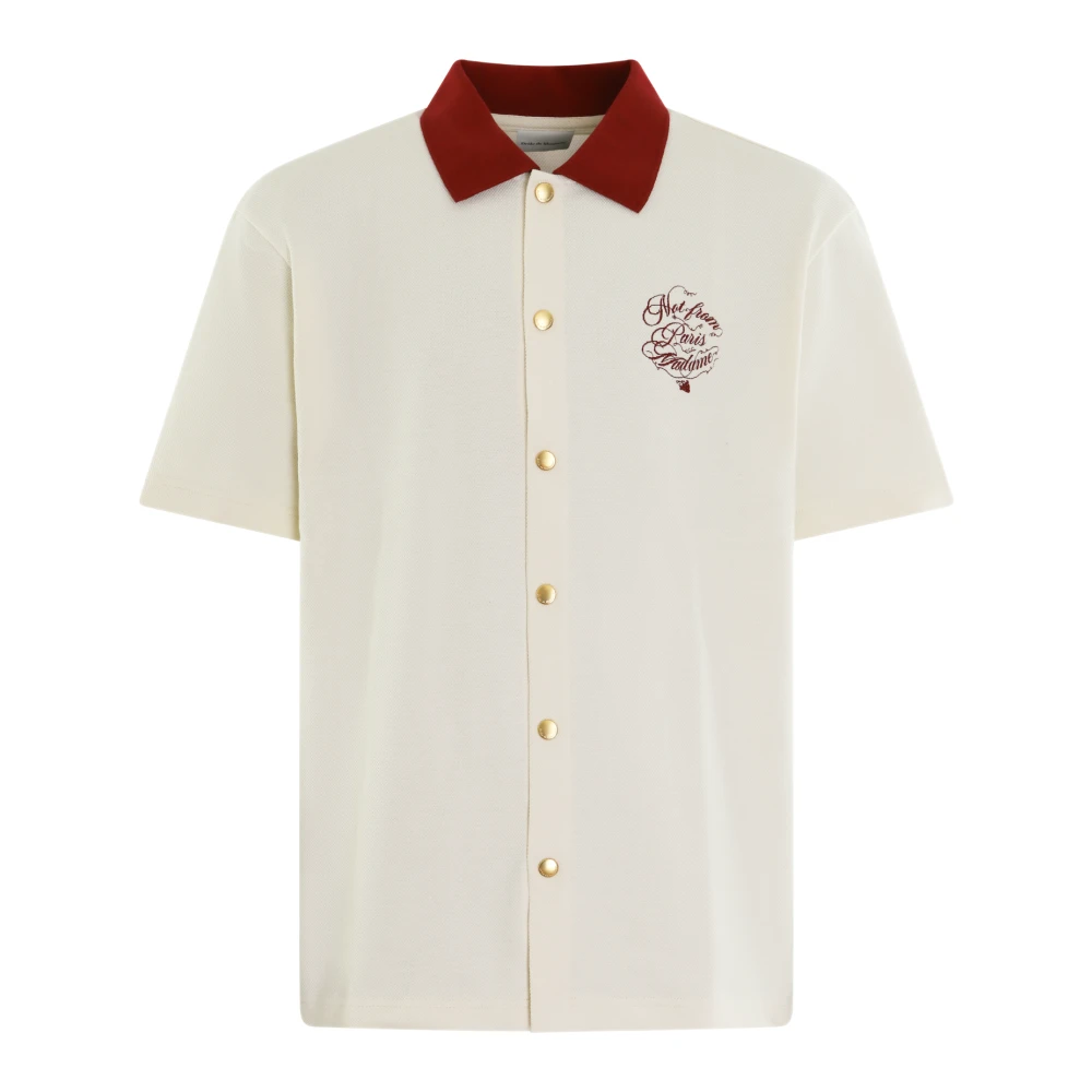 Drole de Monsieur Heren Slogan Vignes Overhemd White Heren