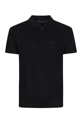 Half Zip Kortärmad Logotyp Pikétröja
