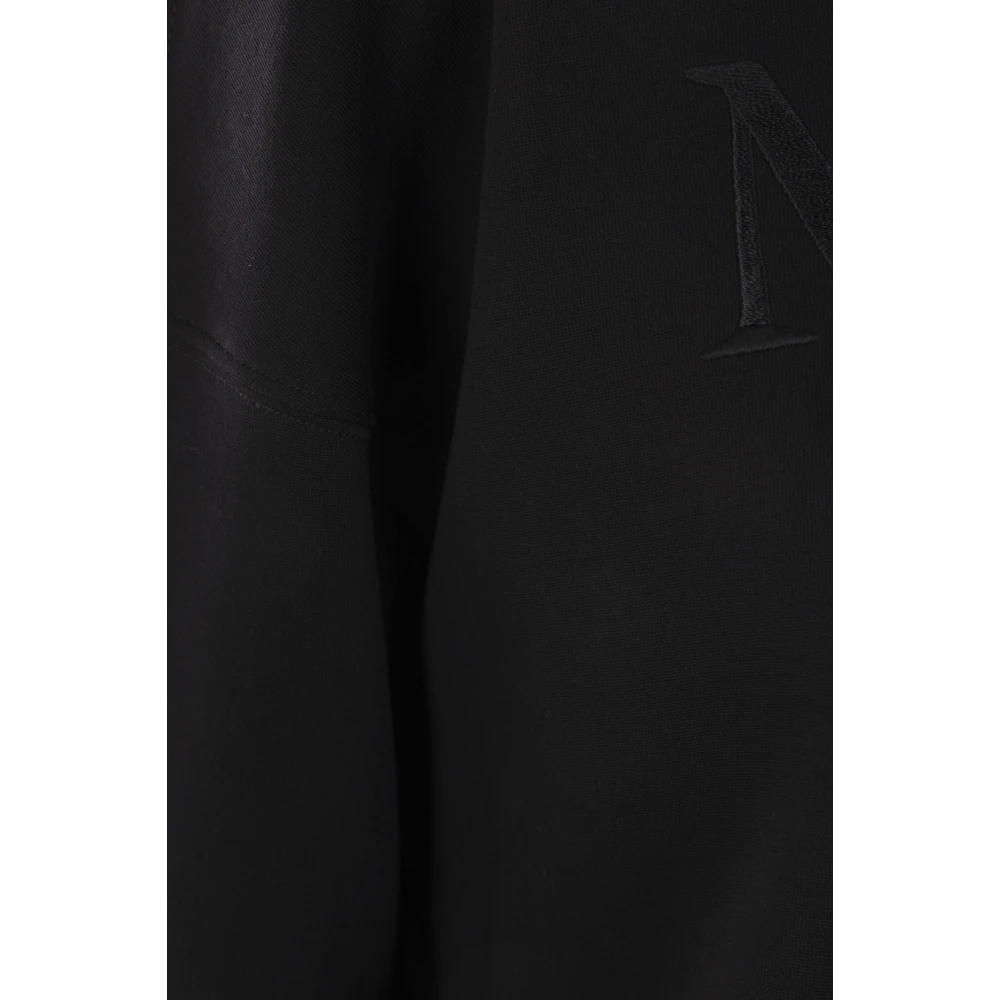 Max Mara Zwarte hoodie trui met logo borduurwerk Black Dames