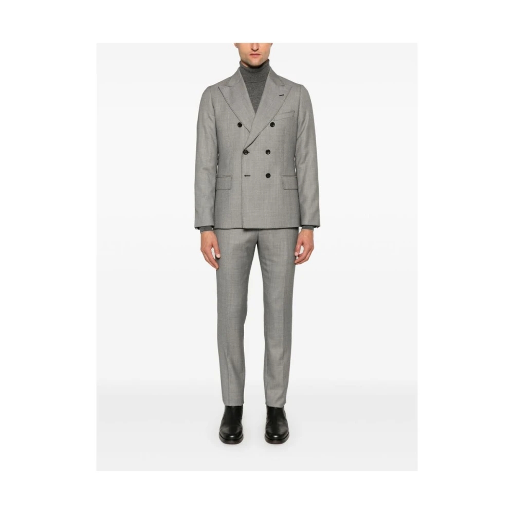 Reveres 1949 Micro-Dot Blazer en Broek Set Gray Heren