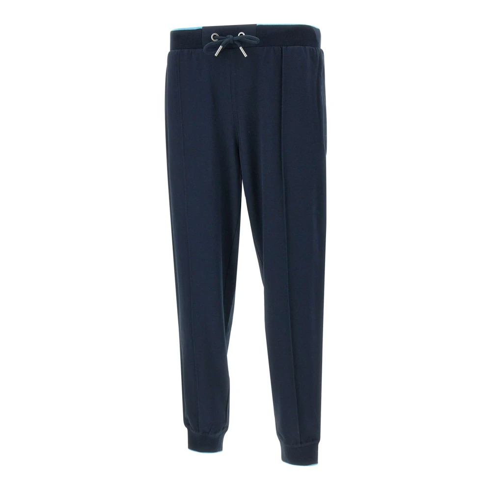 Sun68 Men's Blue Sweatpants, L, Joggers Piquet Small Stripes Fleece