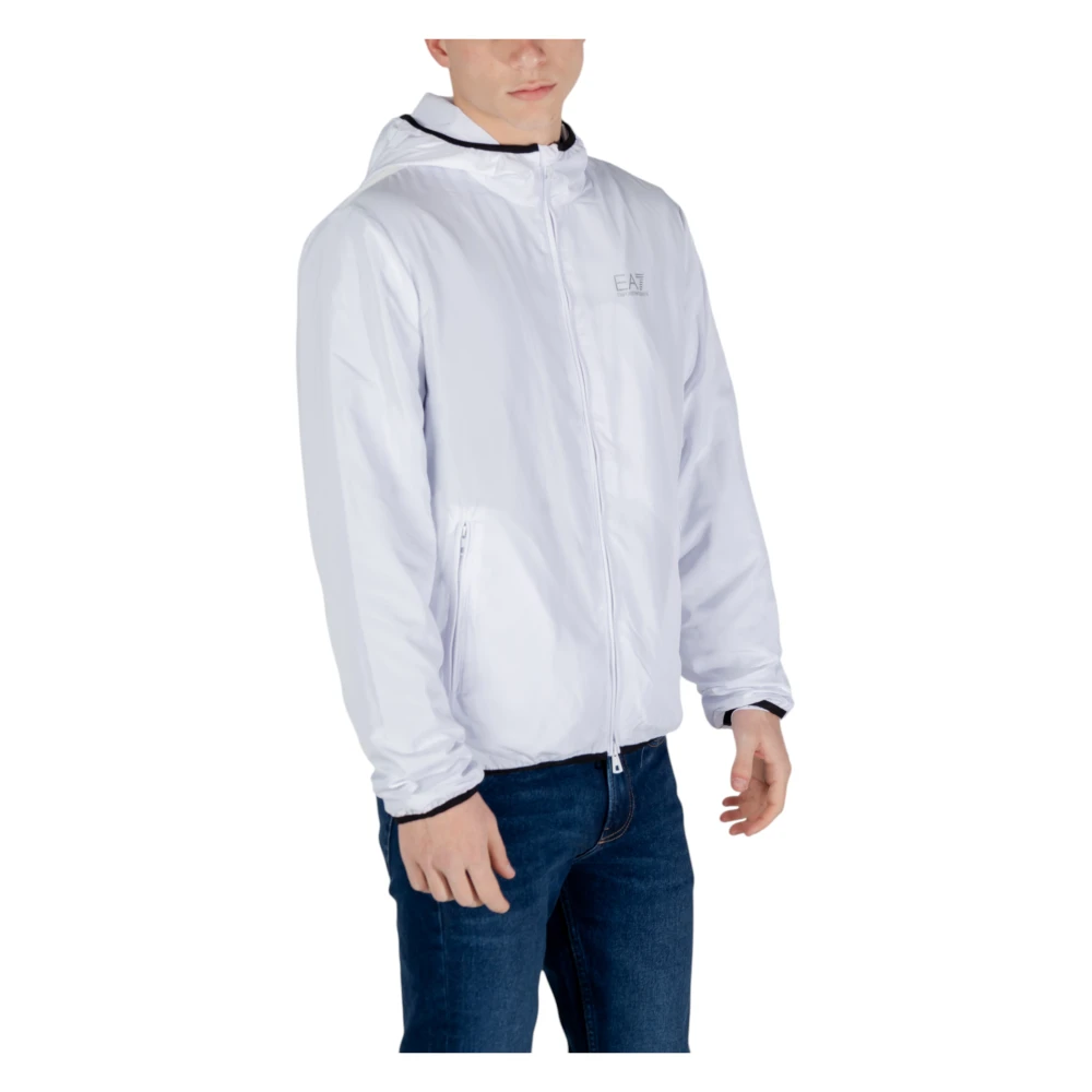 Emporio Armani EA7 Lente Zomer Heren Polyester Jassen Collectie White Heren