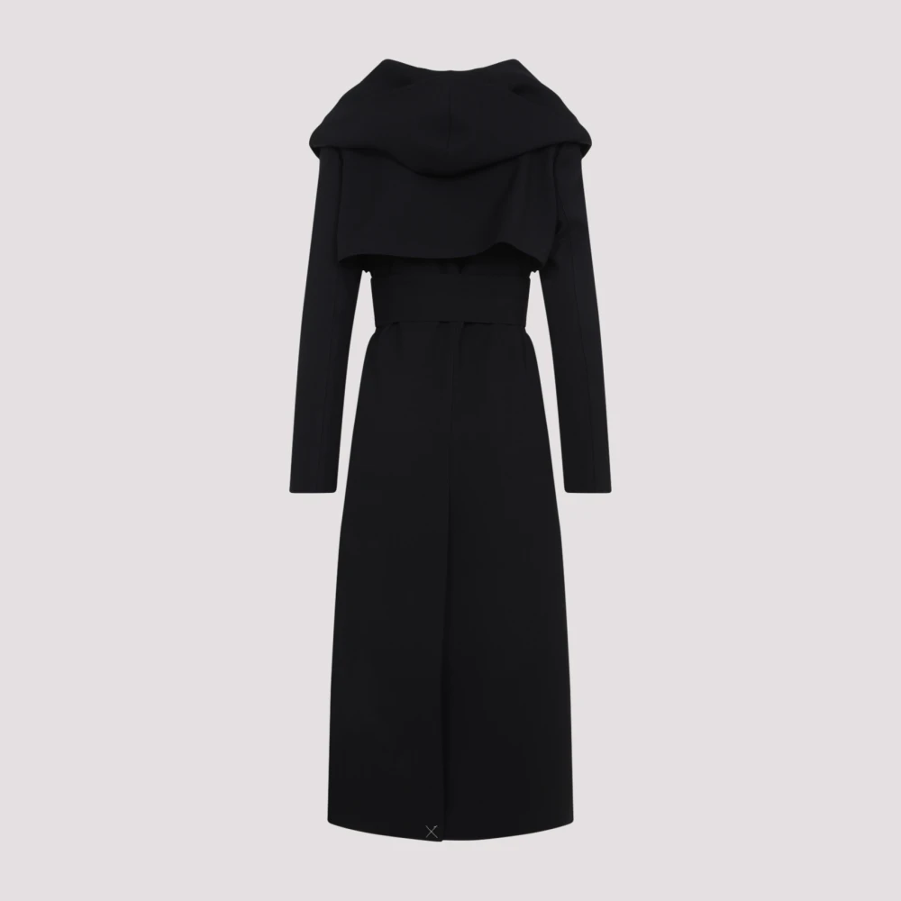 Alaïa Zwarte Wollen Jas Black Dames