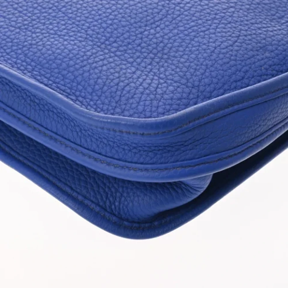Hermès Vintage Pre-owned Leather shoulder-bags Blue Dames