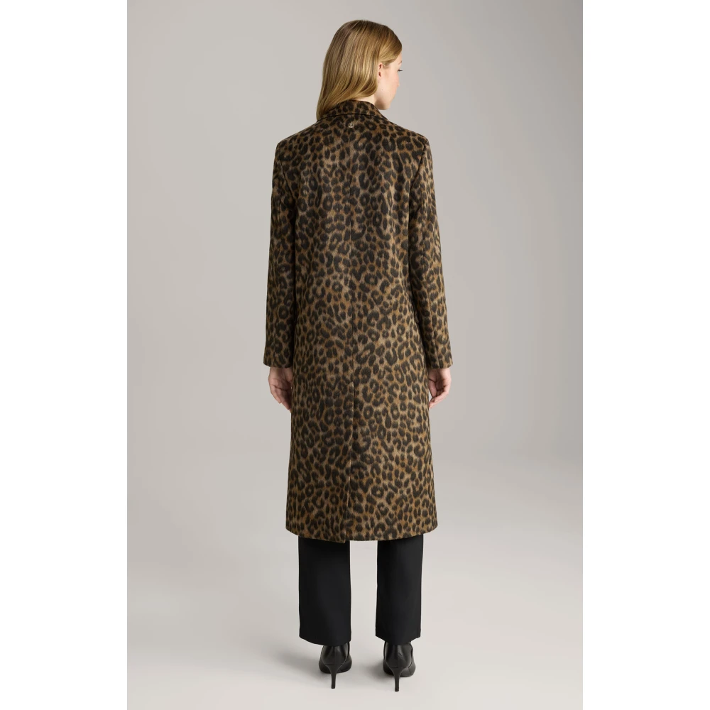 Joop! Luipaardprint Klassieke Stijl Jas Brown Dames