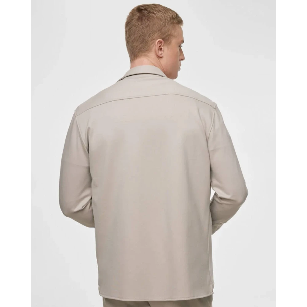 Genti Stijlvolle Overshirt Beige Heren