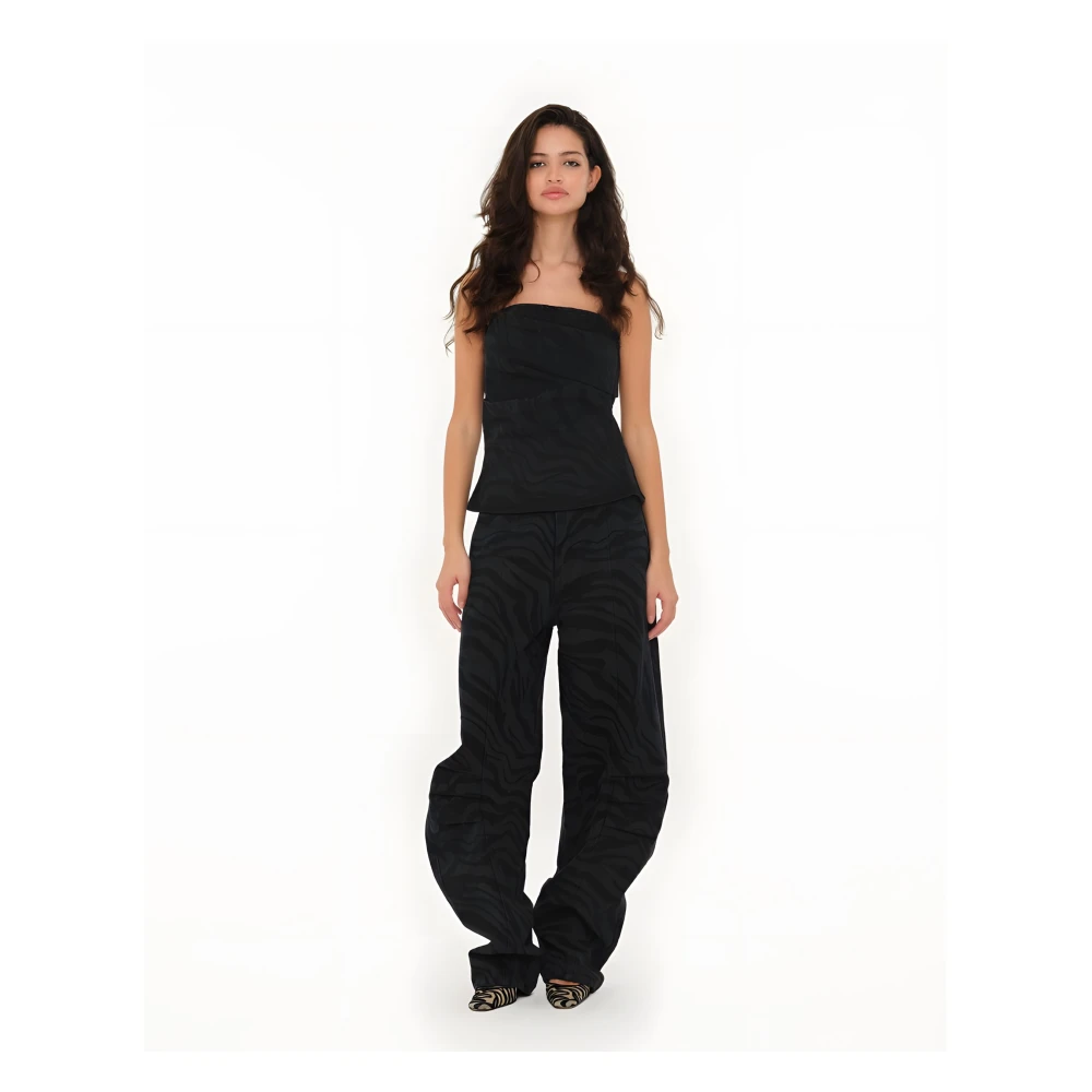 Rotate Birger Christensen Regular Fit Broeken Black Dames