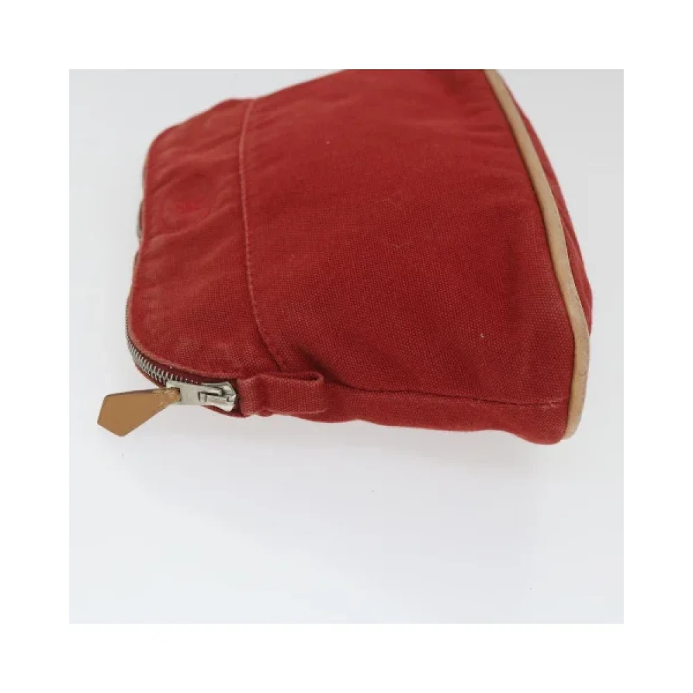 Hermès Vintage Pre-owned Canvas pouches Red Dames