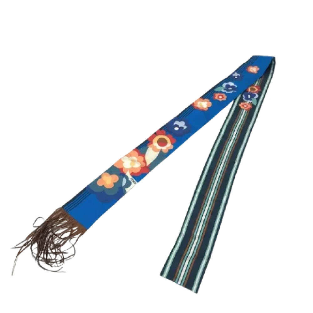 Fendi Vintage Pre-owned Silk scarves Blue Dames