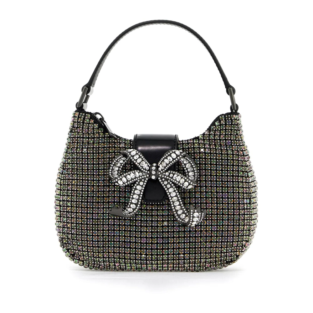 Self Portrait Kristalboog Mini Tas Black Dames