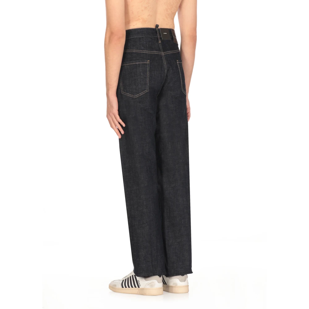 Dsquared2 Blauwe Katoenen Jeans met Logopatch Blue Heren