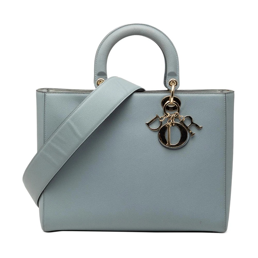 Dior Vintage Women's Blue Pre-Owned Structured Handbag