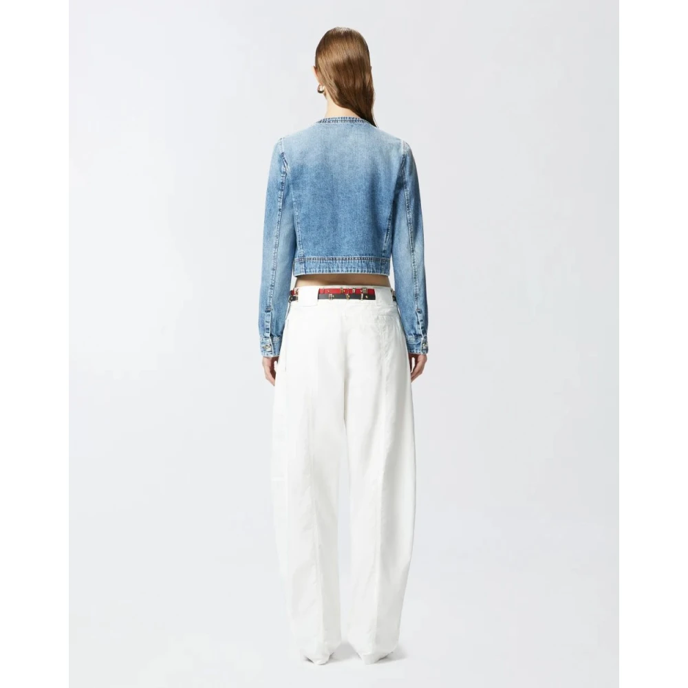 pinko Denim jasje met Love Birds knopen Blue Dames