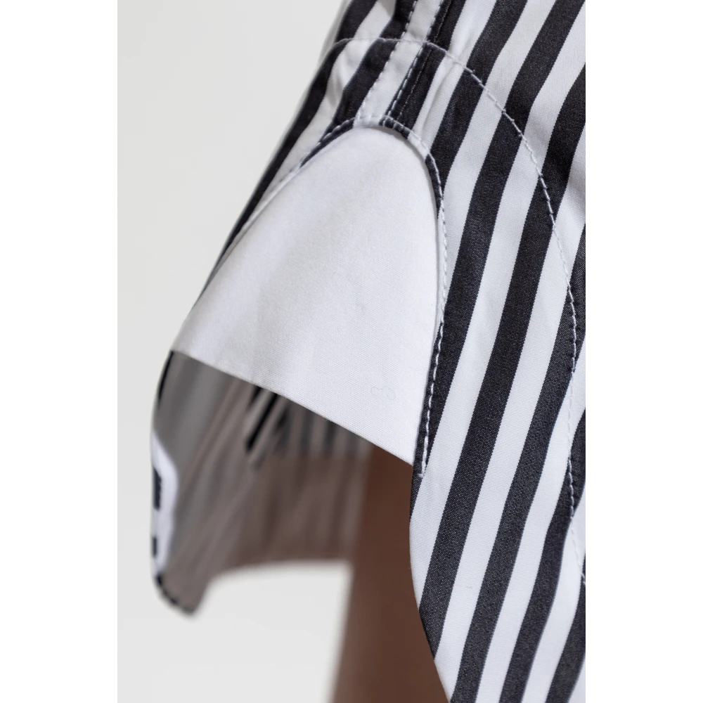 SPORTMAX Gestreepte shorts 'Muscari' Gray Dames