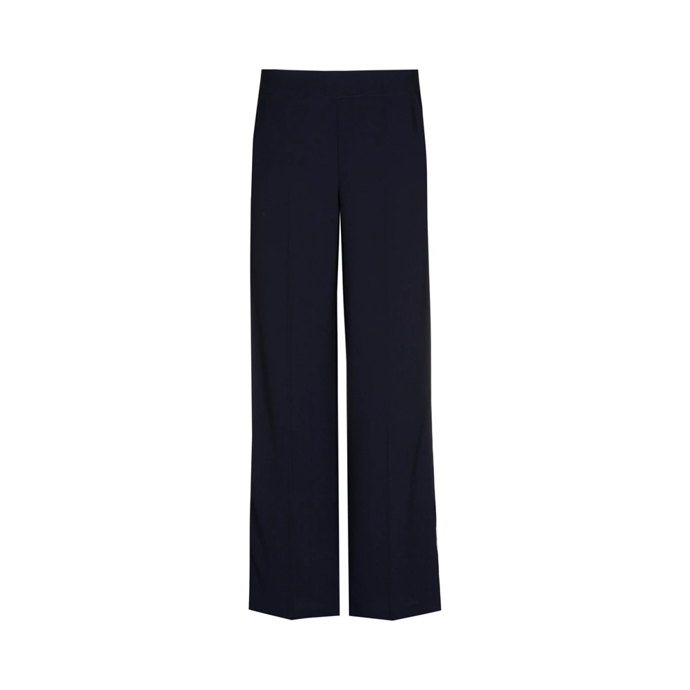 Marie Méro Wijde Pijp Elastische Taille Broek Blue Dames