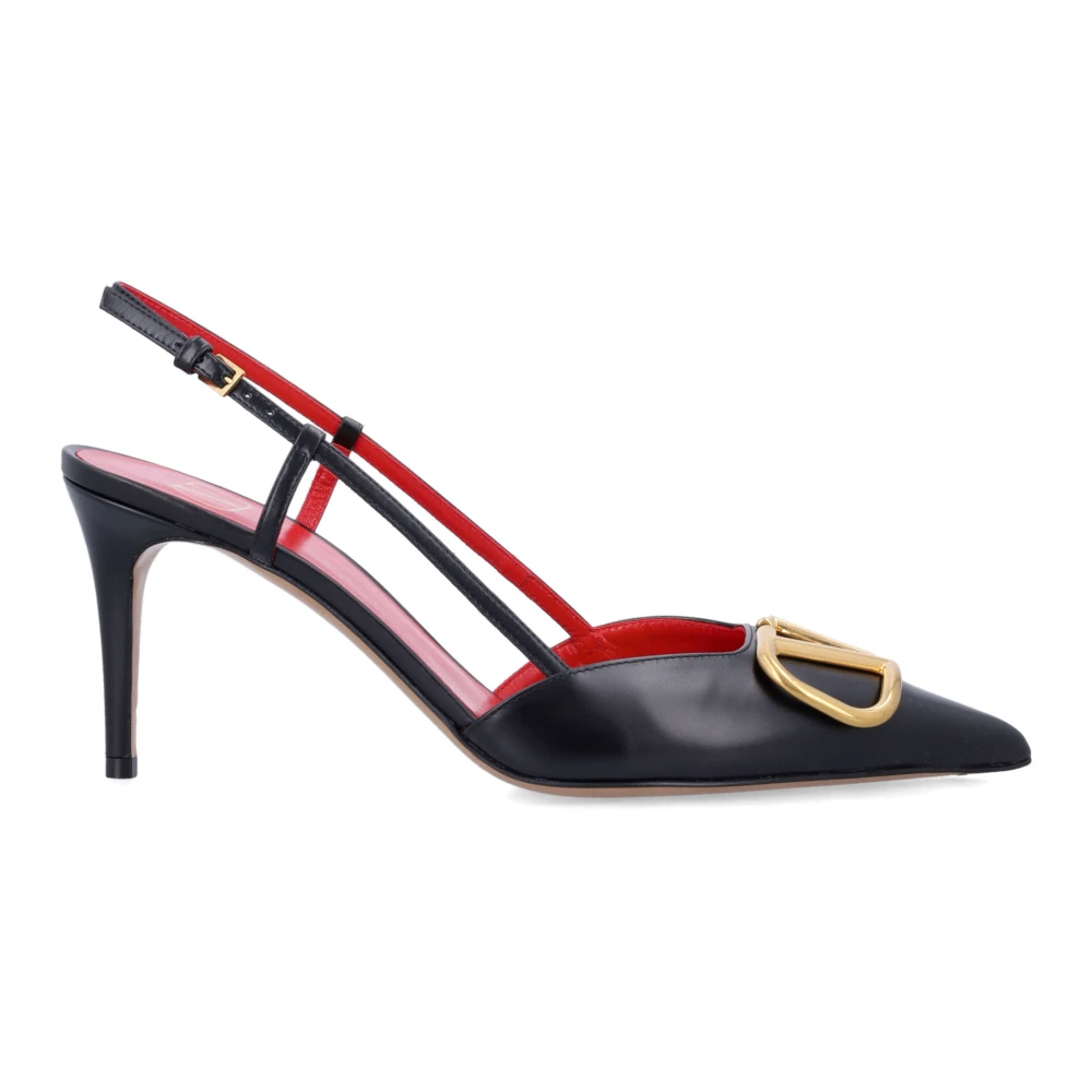 Valentino Garavani Women's Black Vlogo Signature Slingback Pump
