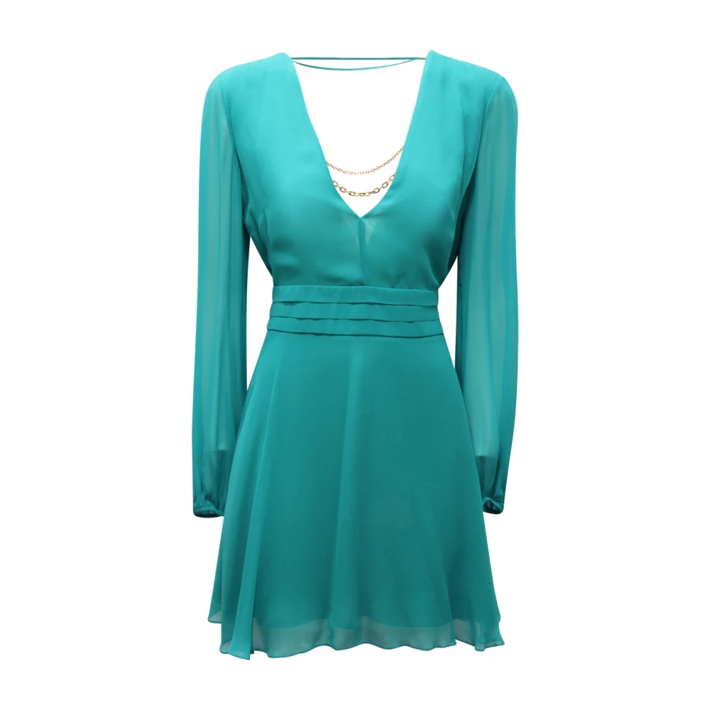 Patrizia Pepe Blå Elegant Italiensk Klänning