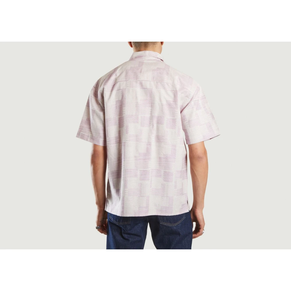 YMC You Must Create Mitchum Ruimvallend Katoenen Overhemd White Heren