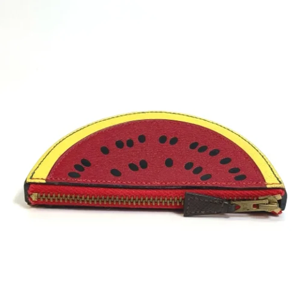 Hermès Vintage Pre-owned Leather wallets Red Dames