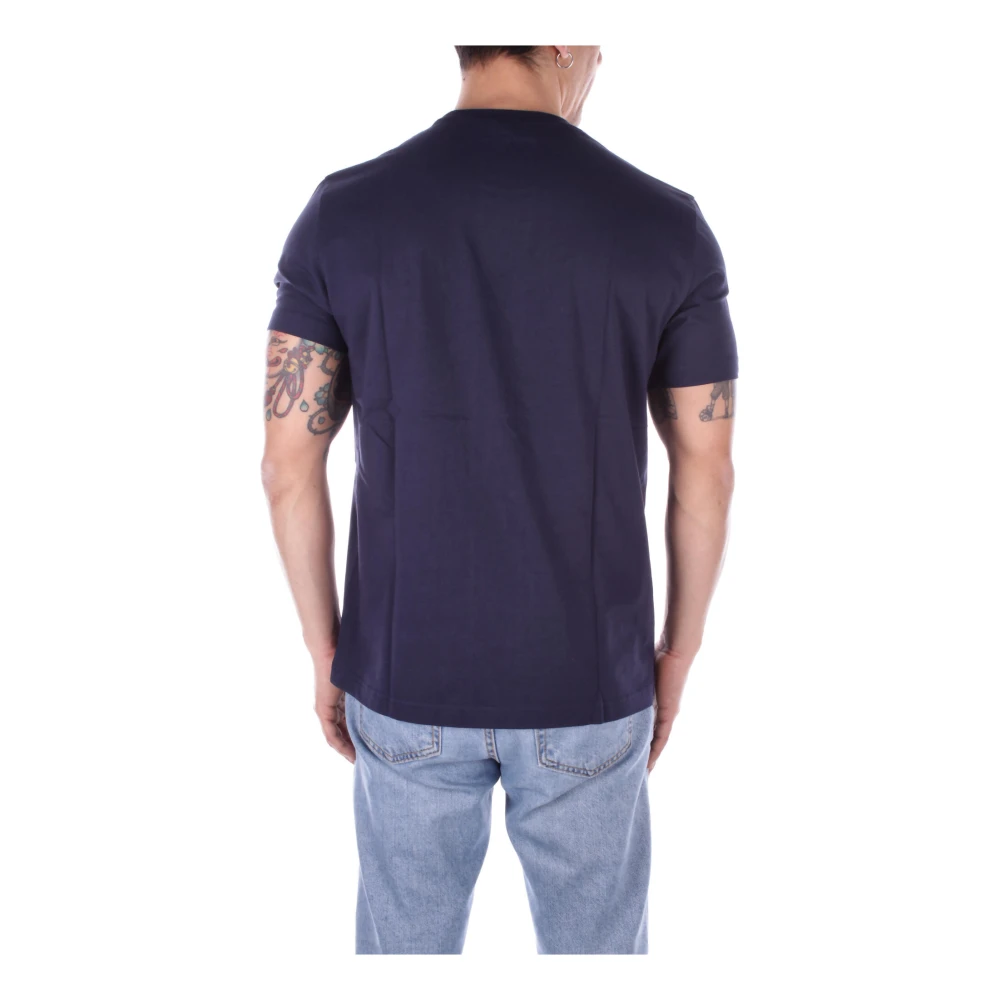 Fay Blauw Logo Front T-shirt Blue Heren
