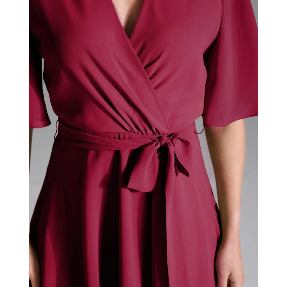 Swing Wikkelsjaal van chiffon met V-hals Red Dames