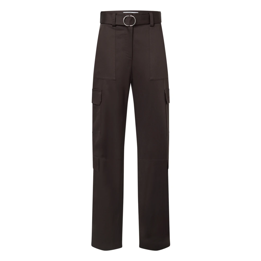 Msgm Straight Trousers Brown Dames