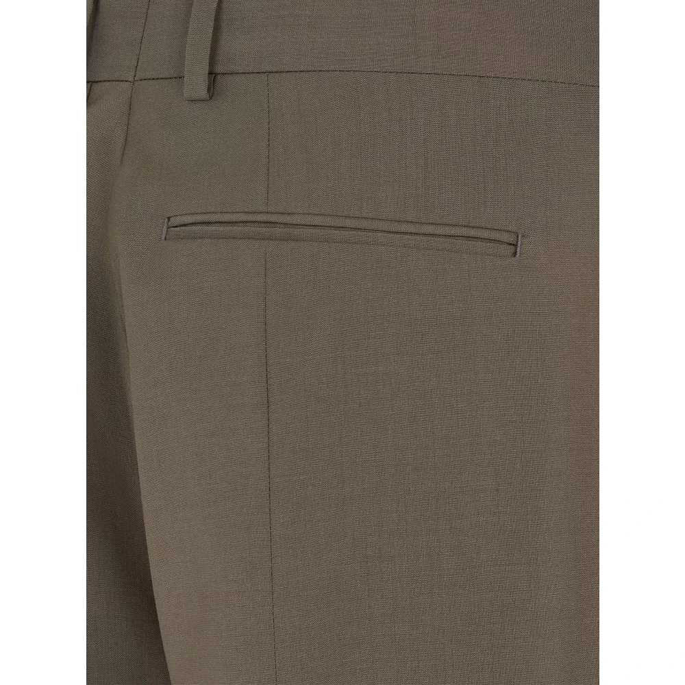 Fendi Iconische Virgin Wool Broek Green Heren