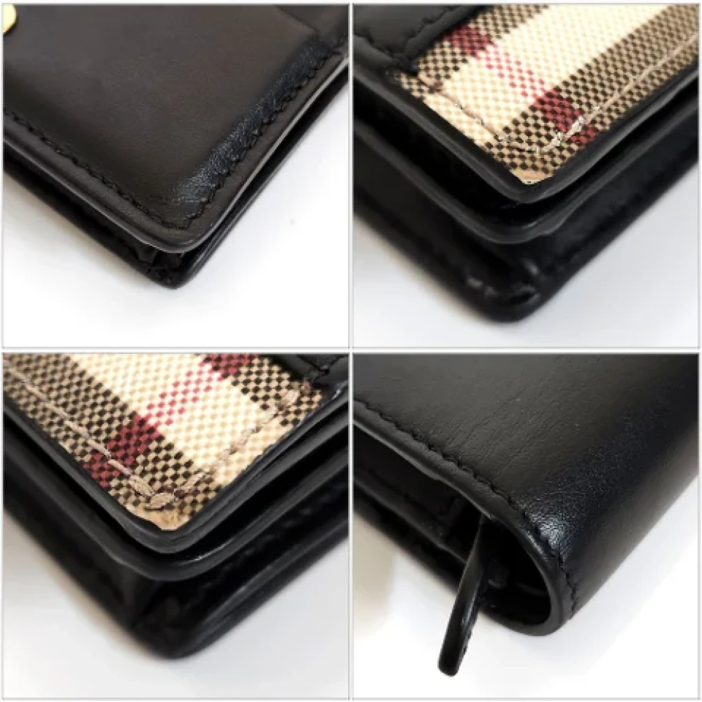 Burberry Vintage Pre-owned Leather wallets Black Dames