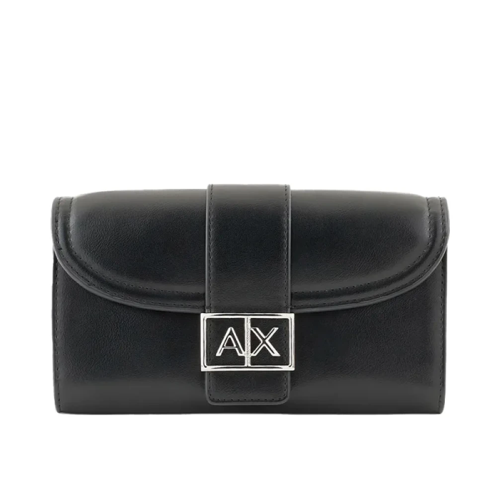 Armani Exchange Vrouw Zwart Accessoires Dames, One Size, Klassieke E Portemonnee Voor En