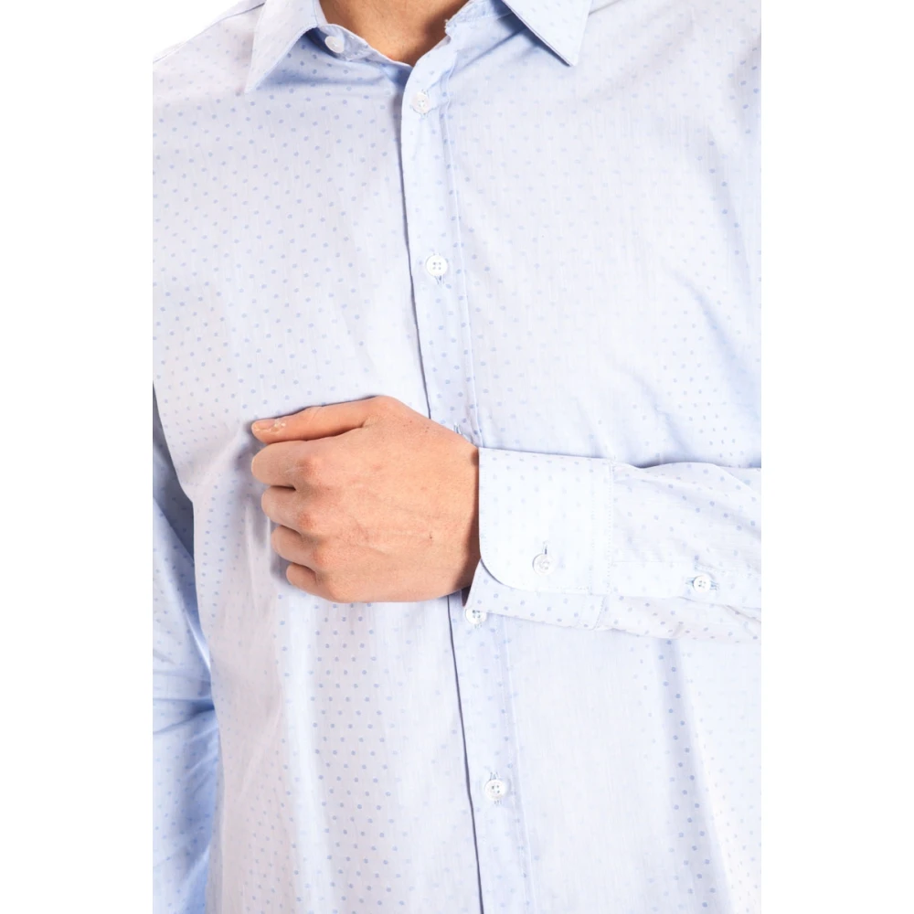 Daniele Alessandrini Casual Katoenen Overhemd Blue Heren