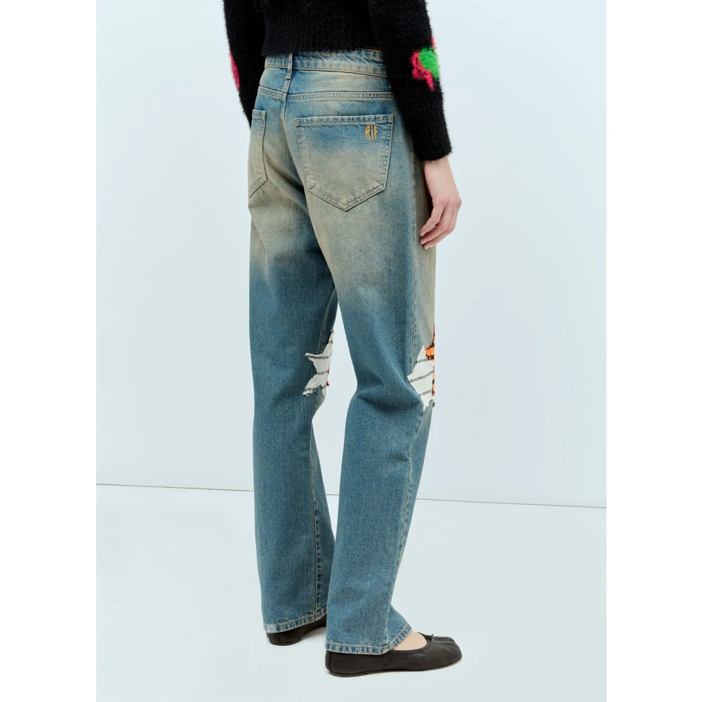 Reward If Found Ster Patch Jeans Blue Dames