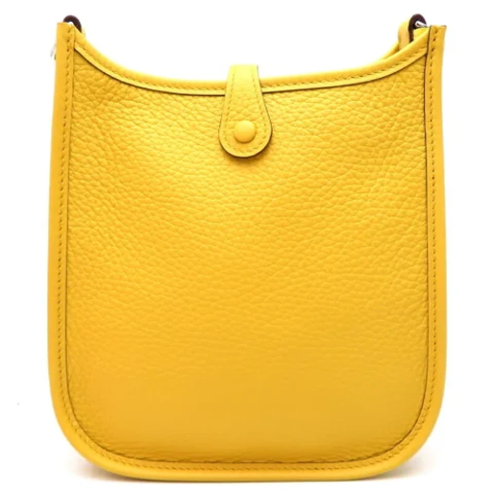 Hermès Vintage Pre-owned Leather shoulder-bags Yellow Dames