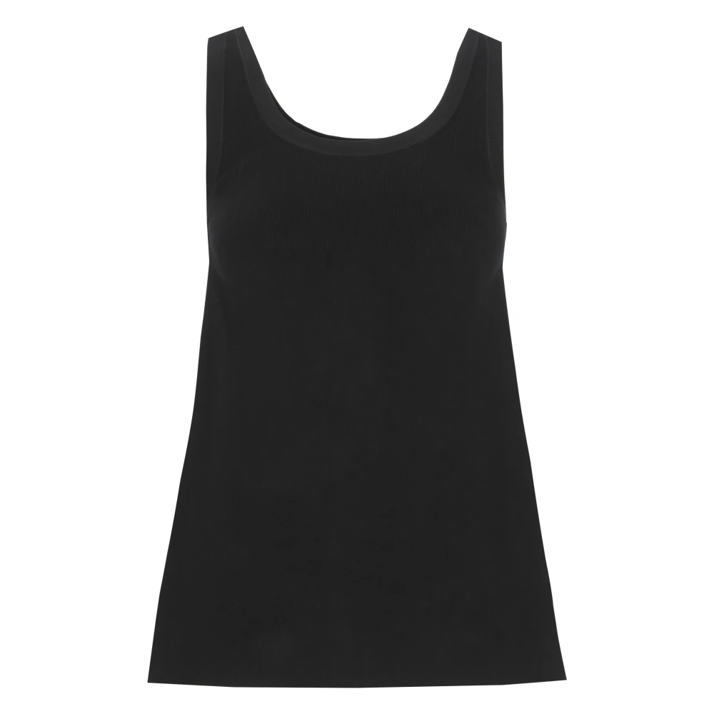 Elisabetta Franchi Women's Black Sleeveless Tops, M, Top Tricot
