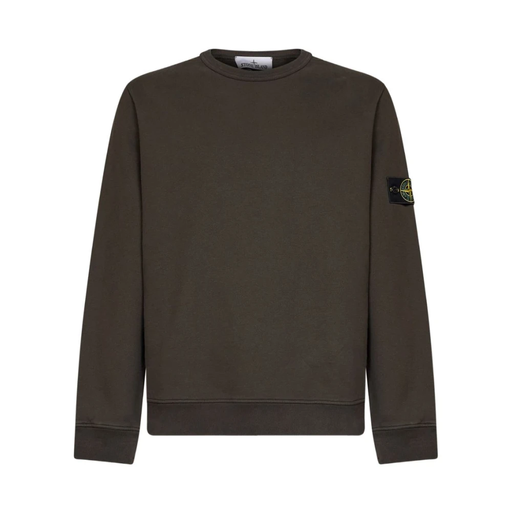 Stone Island Uomo Grigio - Felpa Girocollo Con Logo - Sweatshirts & Hoodies - L