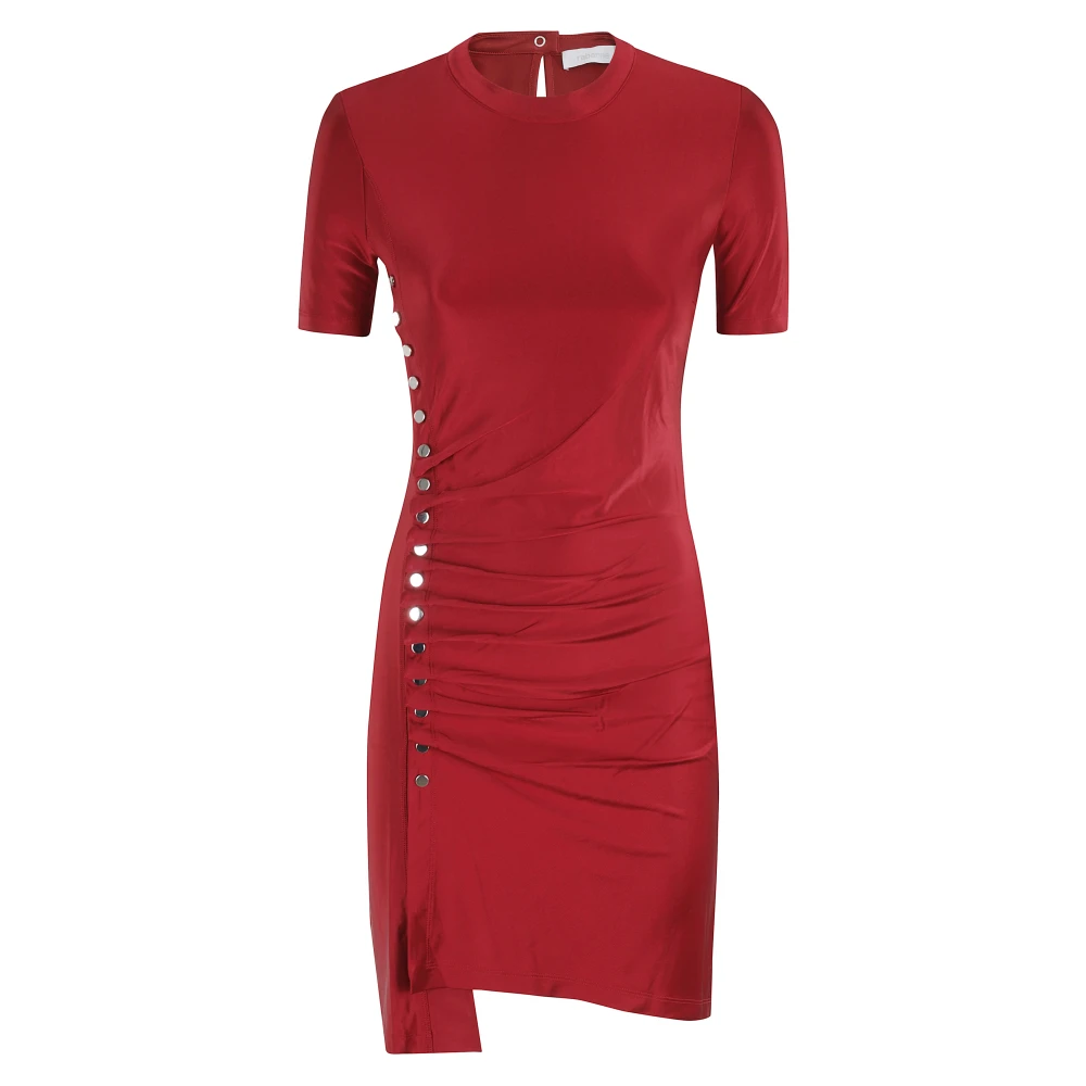 Rabanne Women's Red Ruby Mini Dress With Draping