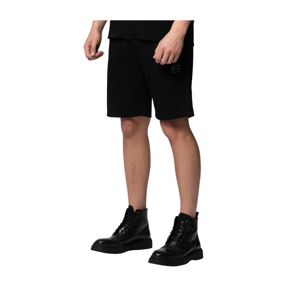 My Brand Zwarte Pique Essential Shorts Black Heren