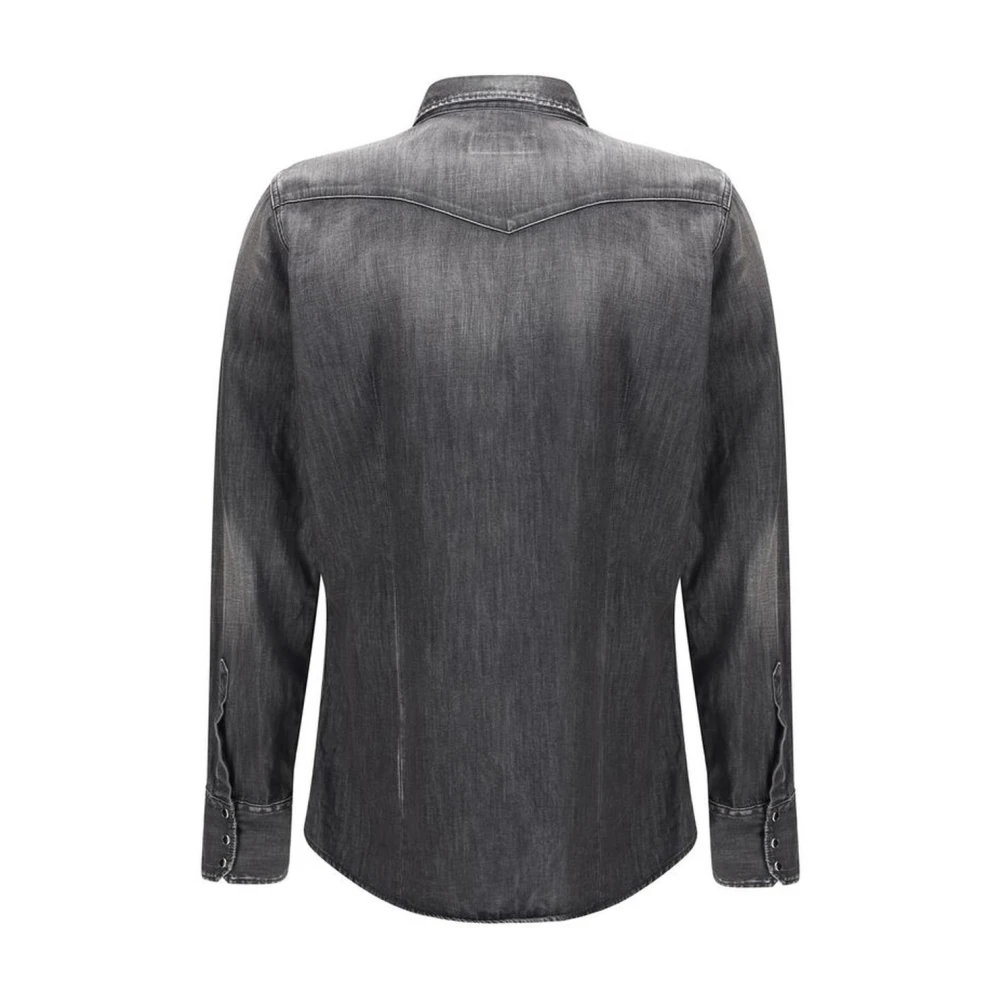 Dsquared2 Klassieke Westernshirt met klepzakken Black Heren