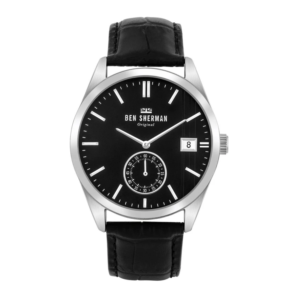 Ben Sherman Men's Black Luxury Leather Quartz Watch