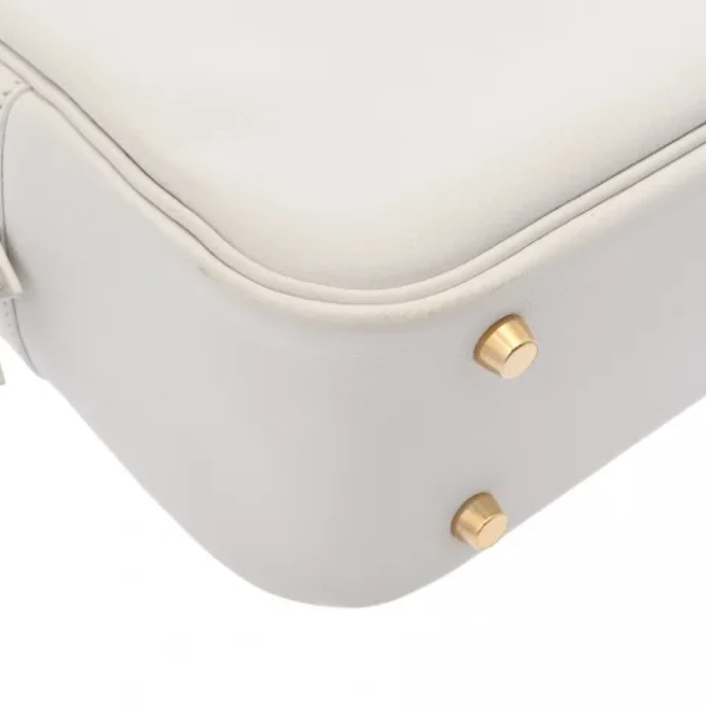 Hermès Vintage Pre-owned Leather handbags White Dames