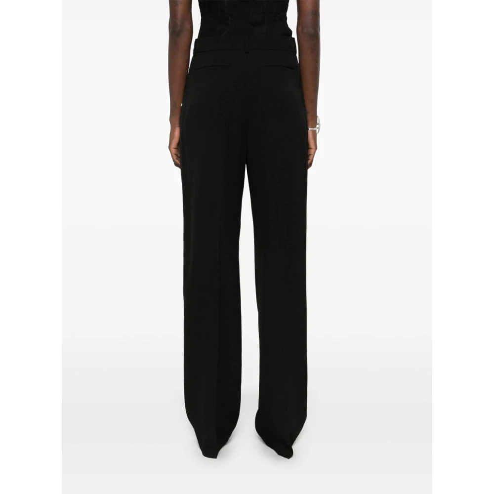 SPORTMAX Zwarte Broek met Verborgen Sluiting Black Dames