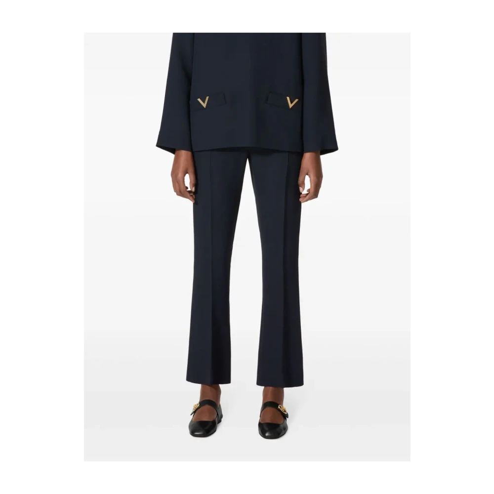 Valentino Garavani Blauwe Broek met Riemlussen Blue Dames