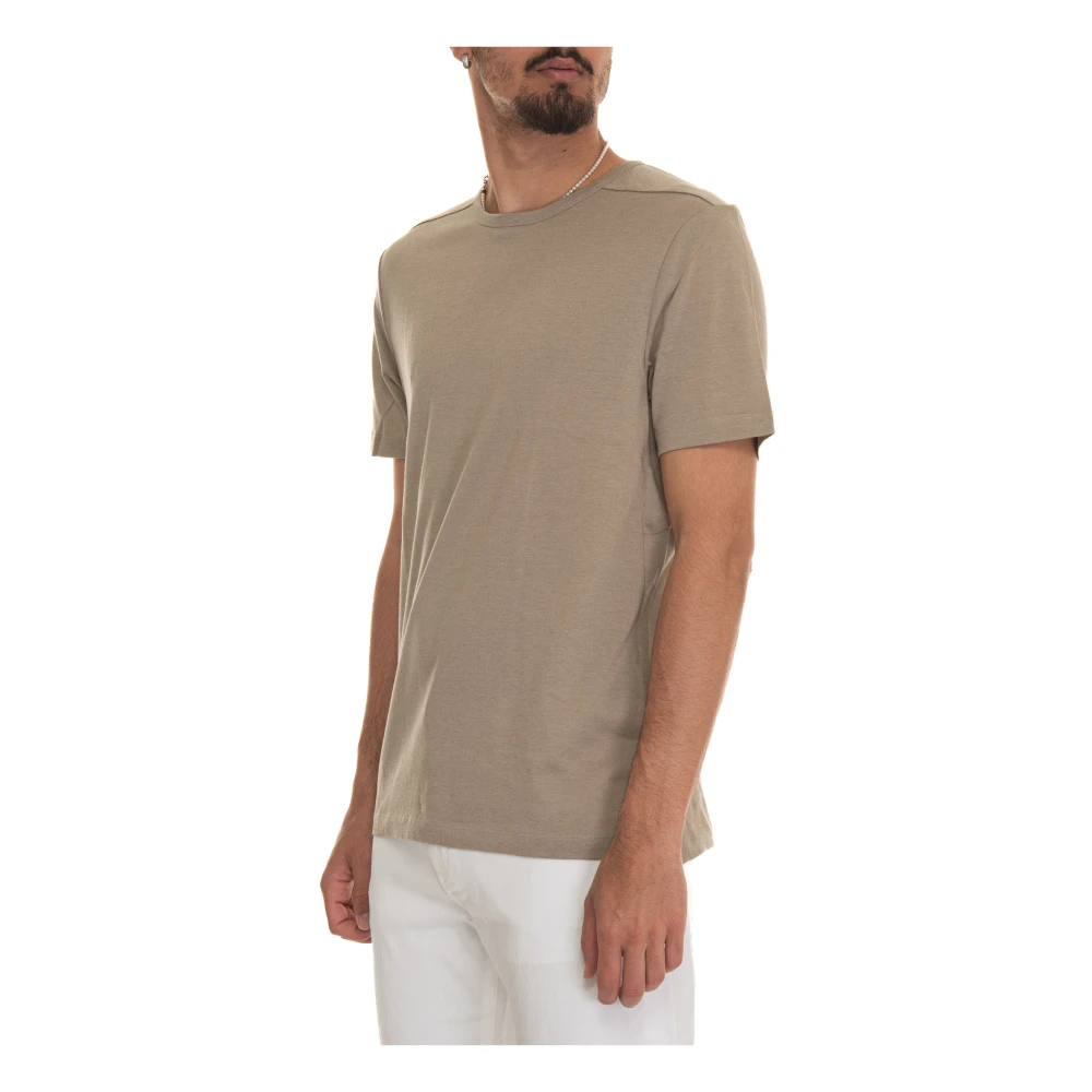Boss T-shirt met korte mouwen en ronde hals Beige Heren